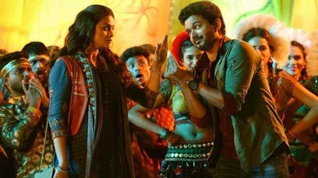 A still from Vijay-AR Murugadoss’ upcoming movie Sarkar.