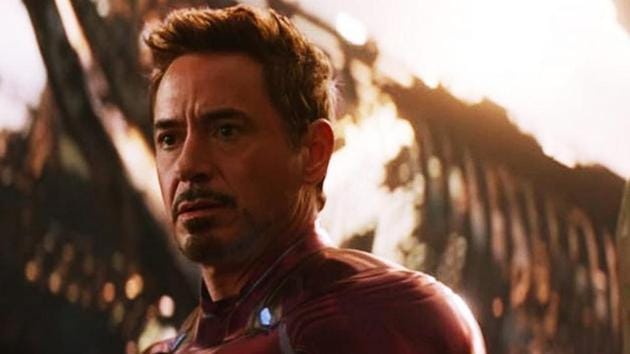 Robert Downey Jr as Iron Man in a still from Avengers: Infinity War.