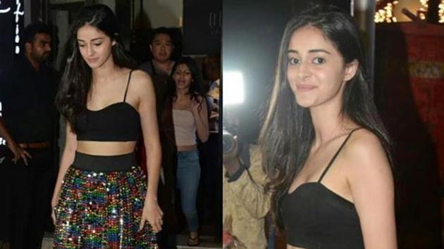 Ananya Panday celebrated her birthday with her friends.(Viral Bhayani)