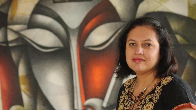Author Kanchana Banerjee shifted to Gurugram from Mumbai three years ago. She loves the fact that the city brings together like-minded pepole. (Parveen Kumar / HT Photo) Author Kanchana Banerjee shifted to Gurugram from Mumbai three years ago. She loves the fact that the city brings together like-minded pepole. (Parveen Kumar / HT Photo)