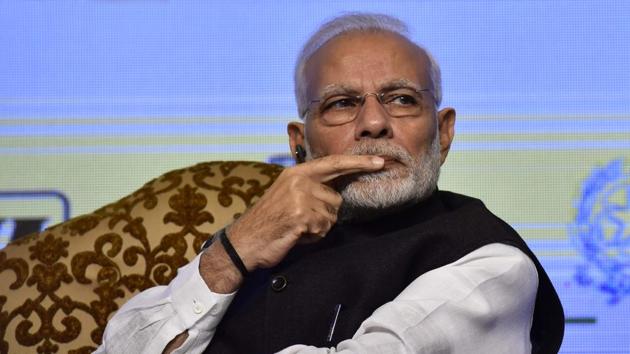 Prime Minister Narendra Modi on Wednesday accused Rahul Gandhi of repeatedly lying, saying the Congress President is left with no options because the BJP government has been successful in bringing about positive changes in people’s life through its pro-poor schemes. (HT Photo) Prime Minister Narendra Modi on Wednesday accused Rahul Gandhi of repeatedly lying, saying the Congress President is left with no options because the BJP government has been successful in bringing about positive changes in people’s life through its pro-poor schemes. (HT Photo)