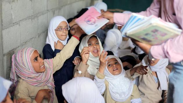 “All the schools closed down and we had a problem that our kids were on the street,” Al-Shorbagy told Reuters. “We opened this building as a community initiative. It was my national and humanitarian duty towards my neighbourhood.” (Anees Mahyoub / REUTERS) “All the schools closed down and we had a problem that our kids were on the street,” Al-Shorbagy told Reuters. “We opened this building as a community initiative. It was my national and humanitarian duty towards my neighbourhood.” (Anees Mahyoub / REUTERS)