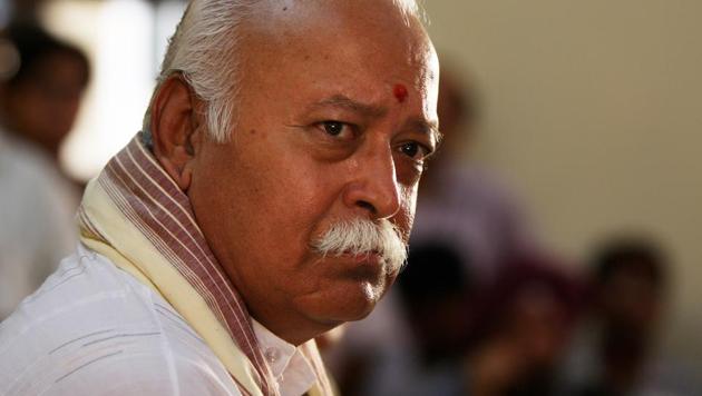 Mohan Bhagwat had first raised the demand for such a legislation at his annual Dassehra rally in Nagpur on October 18.(HT Photo)