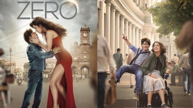 Shah Rukh Khan unveils Zero posters featuring Katrina Kaif and Anushka Sharma.