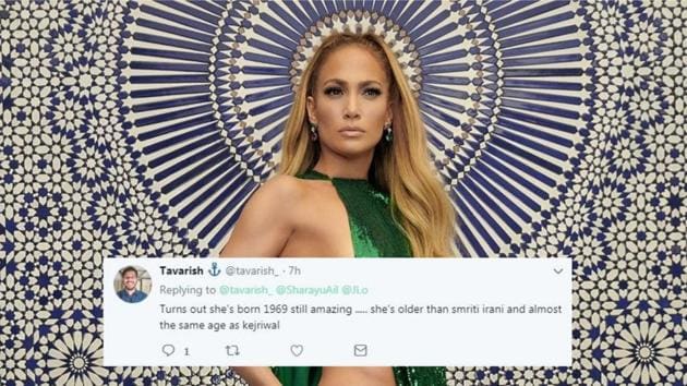 Jennifer Lopez shared an unbelievably gorgeous picture from a photoshoot and her fans on internet had a few thoughts.(Twitter)