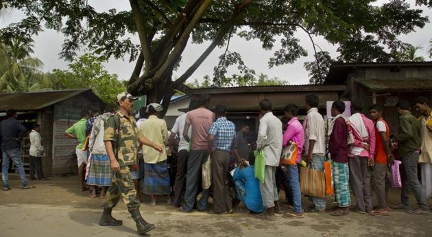 About 4 million people in Assam were excluded from the draft NRC published on July 31.(AP/File Photo)