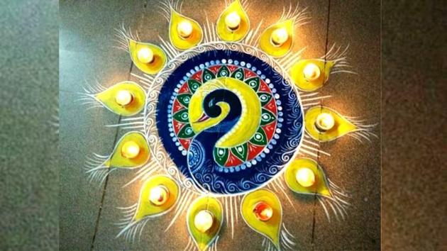 Latest Diwali Rangoli 2018 Latest Deepavali Rangoli Designs Images Photos And Pictures Hindustan Times