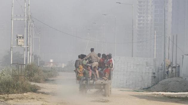Gurugram’s air quality remained worst in the country for second day in consecution.(HT File) Gurugram’s air quality remained worst in the country for second day in consecution.(HT File)