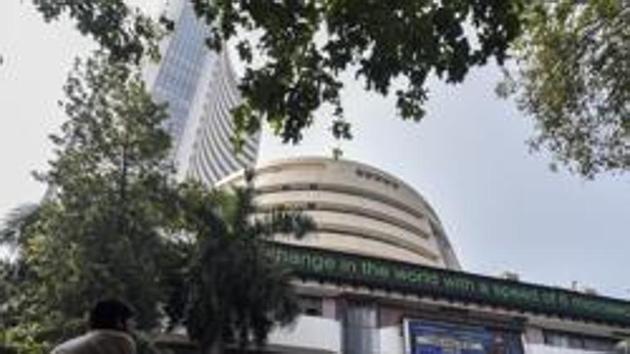 The BSE benchmark Sensex Friday soared over 413 points to 34,845.15 (HT File Photo) The BSE benchmark Sensex Friday soared over 413 points to 34,845.15 (HT File Photo)