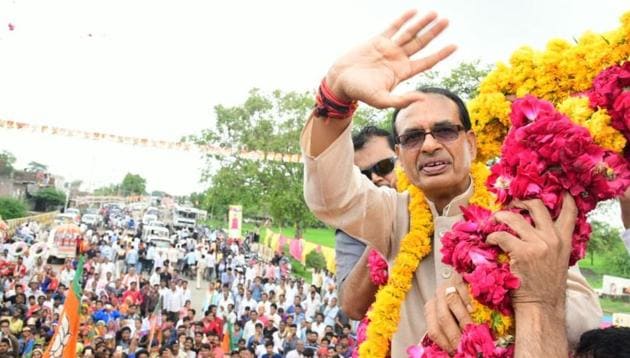 BJP candidate list 2018: Madhya Pradesh chief minister Shivraj Singh Chouhan, who is on the first list of BJP’s candidates for the upcoming assembly polls, will contest from Budhni.(HT File Photo)