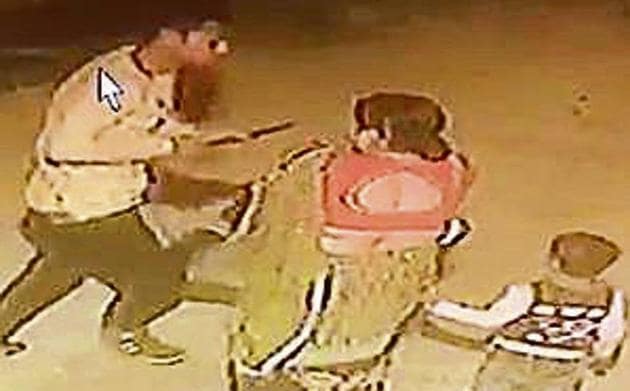 A grab from the video that had gone viral on social media. (HT Photo) A grab from the video that had gone viral on social media. (HT Photo)