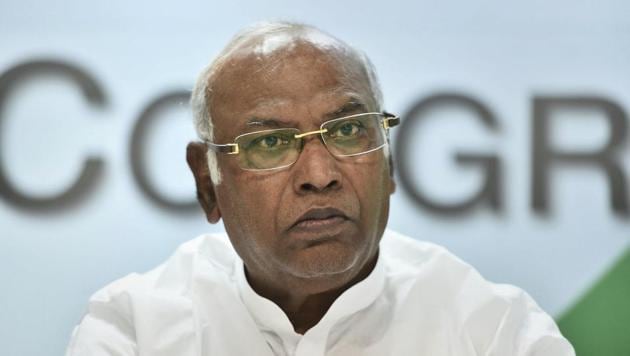 Congress parliamentary party leader Mallikarjun Kharge addresses the media in New Delhi. (AP File Photo) Congress parliamentary party leader Mallikarjun Kharge addresses the media in New Delhi. (AP File Photo)