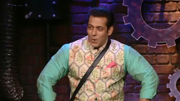 Salman Khan was in his Diwali attire for Sunday’s episode of Bigg Boss.