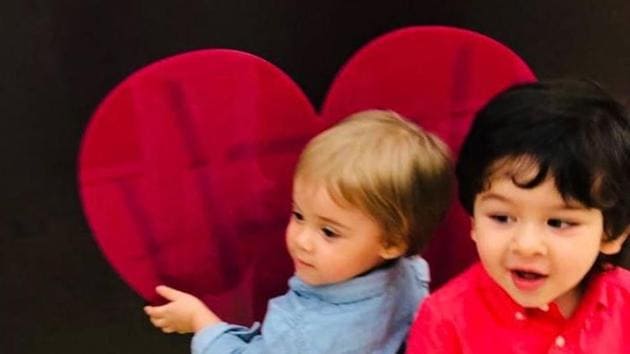 Karan Johar’s son Yash and Kareena Kapoor’s son Taimur Ali Khan enjoyed a fun-filled Sunday.(Instagram)