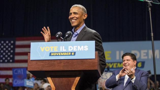 Former President Barack Obama has accused Trump of lying and “fear-mongering” and warned Democrats not to be distracted. (AP) Former President Barack Obama has accused Trump of lying and “fear-mongering” and warned Democrats not to be distracted. (AP)