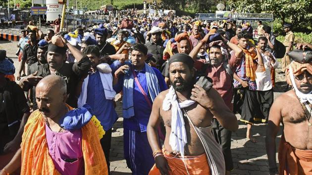 The Sabarimala temple will open for 'darshan' at 5pm, the second time after the Supreme Court allowed entry of women of all age groups into it. (PTI) The Sabarimala temple will open for 'darshan' at 5pm, the second time after the Supreme Court allowed entry of women of all age groups into it. (PTI)