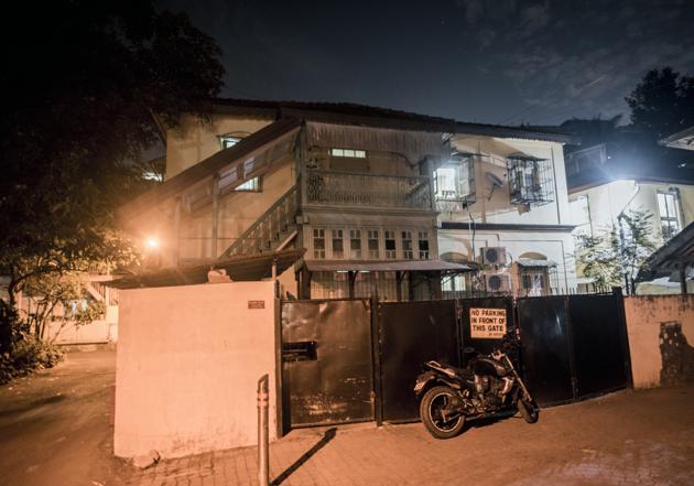 The Bandra house where the murder took place.(Satyabrata Tripathy/HT Photo)