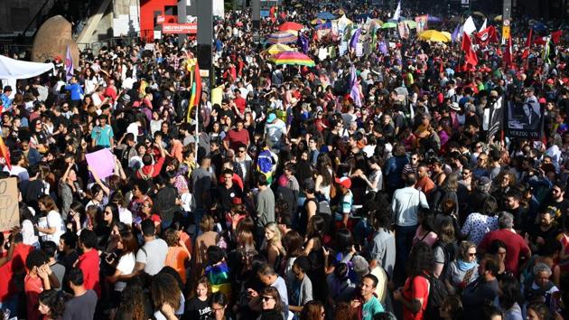 Thousands started assembling outside the office near Aizawl’s busy Treasury Square since 8 am and blocked roads for over four hours.(AFP/REPRESENTATIVE IMAGE)
