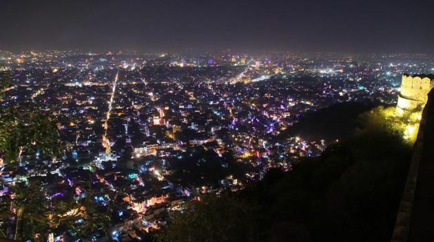 A view of Jaipur city from the Nahargarh Fort. (Vishal Bhatnagar / PTI) A view of Jaipur city from the Nahargarh Fort. (Vishal Bhatnagar / PTI)
