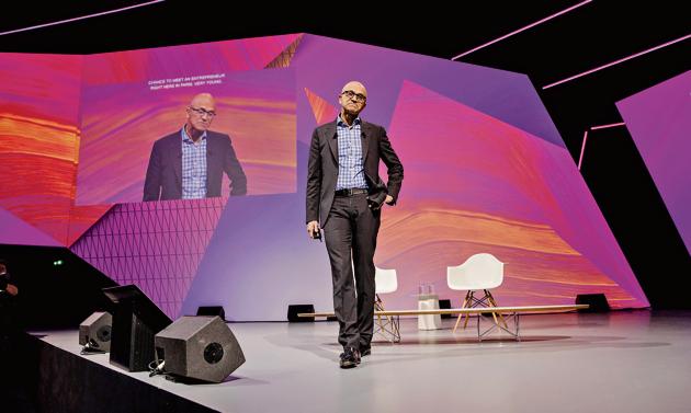 The epitome of the made-in-India manager: Satya Nadella, chief executive officer of Microsoft Corp. at a technology conference in Paris, France, in May 2018.(Bloomberg via Getty Images) The epitome of the made-in-India manager: Satya Nadella, chief executive officer of Microsoft Corp. at a technology conference in Paris, France, in May 2018.(Bloomberg via Getty Images)