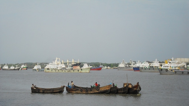 China has already helped build port in Gwadar in Pakistan and Hambantota in Sri Lanka. It is also funding the development of the Chittagong port (above) in Bangladesh.(File Photo) China has already helped build port in Gwadar in Pakistan and Hambantota in Sri Lanka. It is also funding the development of the Chittagong port (above) in Bangladesh.(File Photo)