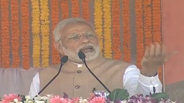 Prime Minister Narendra Modi on Friday accused the Congress of supporting urban Maoists who lead a comfortable life in cities but ruin the lives of poor tribals who are encouraged to take up arms against the government. (BJP Photo) Prime Minister Narendra Modi on Friday accused the Congress of supporting urban Maoists who lead a comfortable life in cities but ruin the lives of poor tribals who are encouraged to take up arms against the government. (BJP Photo)