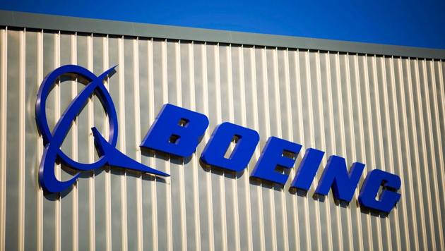 The Boeing Co. logo stands on its factory in Sheffield, UK, on Oct. 25, 2018. (Bloomberg)