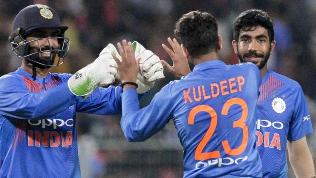 Kuldeep Yadav, Umesh Yadav and Jasprit Bumrah have been rested for the final T20 in Chennai.(AP)