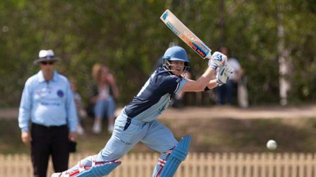 Sutherland's Steve Smith, and Australia's ex-captain, plays a shot during a domestic cricket match against Mosman at Glenn McGrath Oval in Sutherland. (AFP) Sutherland's Steve Smith, and Australia's ex-captain, plays a shot during a domestic cricket match against Mosman at Glenn McGrath Oval in Sutherland. (AFP)
