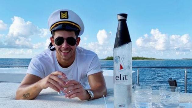 Nick Jonas at his bachelor party by the sea.(Instagram)