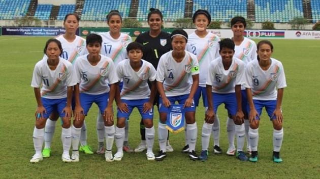 The Indian women’s football team defeated Bangladesh in the AFC 2020 Olympics Qualifiers.(AIFF) The Indian women’s football team defeated Bangladesh in the AFC 2020 Olympics Qualifiers.(AIFF)