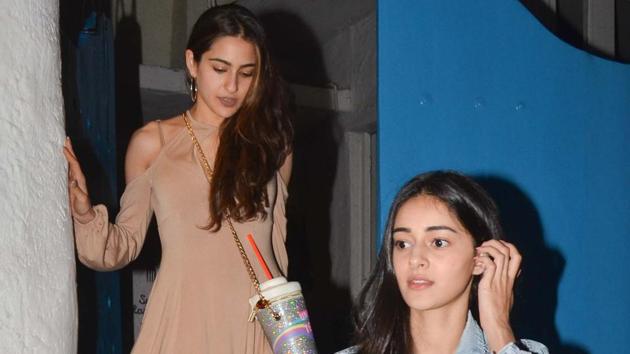 Sara Ali Khan and Ananya Panday: Stars in the making.(Viral Bhayani) Sara Ali Khan and Ananya Panday: Stars in the making.(Viral Bhayani)