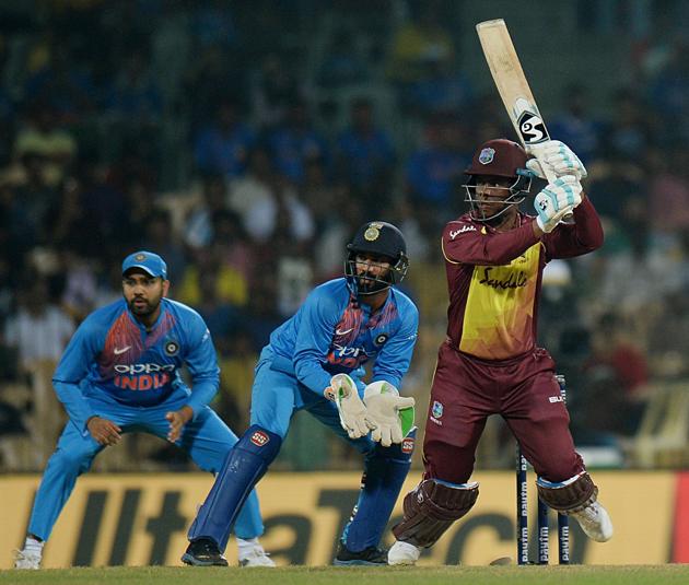 West Indies cricketer Shimron Hetmeyer plays a shot during the third T20 cricket match between India and West Indies at the M.A. Chidambaram Cricket Stadium in Chennai. (AFP) West Indies cricketer Shimron Hetmeyer plays a shot during the third T20 cricket match between India and West Indies at the M.A. Chidambaram Cricket Stadium in Chennai. (AFP)