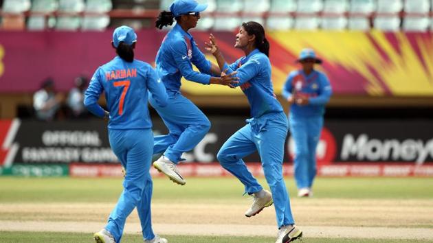 Poonam Yadav and Dayalan Hemalatha took two wickets each for India. (ICC) Poonam Yadav and Dayalan Hemalatha took two wickets each for India. (ICC)