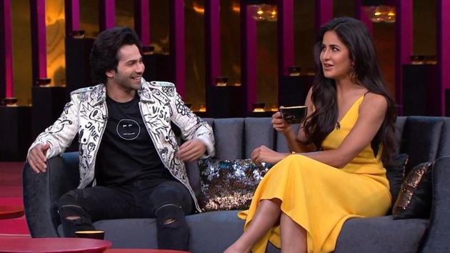 Katrina Kaif and Varun Dhawan on Koffee With Karan.(Hotstar)