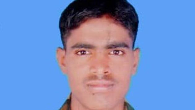 A 29-year-old soldier Naik Gosavi Keshav Somgir of the Indian Army was killed during a firing by Pakistani troops . (HT Photo) A 29-year-old soldier Naik Gosavi Keshav Somgir of the Indian Army was killed during a firing by Pakistani troops . (HT Photo)