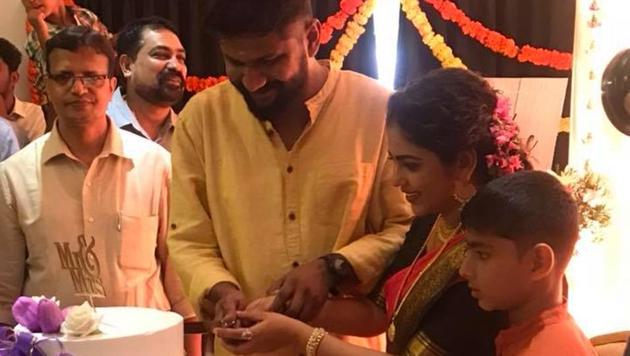 Actor Srinda Arhaan and director Siju S Bava got married on Sunday in a private ceremony. Actor Srinda Arhaan and director Siju S Bava got married on Sunday in a private ceremony.