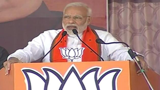 Singling out the Gandhis, PM Modi said the “mother-son duo” were out on bail and hit out at them for questioning the government’s demonetisation move. (BJP/Twitter) Singling out the Gandhis, PM Modi said the “mother-son duo” were out on bail and hit out at them for questioning the government’s demonetisation move. (BJP/Twitter)