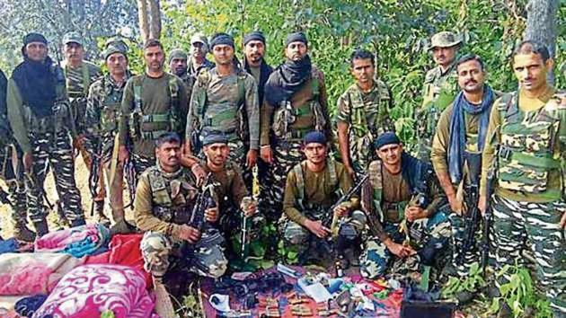 Manoharpur police and CRPF personnel found that PLFI wings of Santosh Kandulna and Boyda had gathered with arms and ammunition(Manoj Kumar)