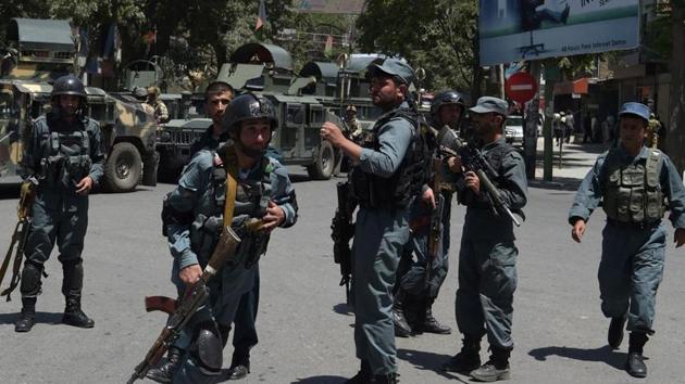 Afghan policemen arrive at the site of a suicide blast in Kabul on July 2017. A suicide bomber blew himself up in the Afghan capital of Kabul on Monday, senior security officials said, but there was no immediate word on casualties. (Representative Image/AFP File Photo) Afghan policemen arrive at the site of a suicide blast in Kabul on July 2017. A suicide bomber blew himself up in the Afghan capital of Kabul on Monday, senior security officials said, but there was no immediate word on casualties. (Representative Image/AFP File Photo)