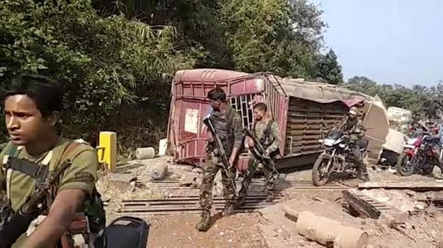 Two Naxals were gunned down Monday evening in an encounter with security forces in Sukma district of Chhattisgarh, police said.(AP) Two Naxals were gunned down Monday evening in an encounter with security forces in Sukma district of Chhattisgarh, police said.(AP)
