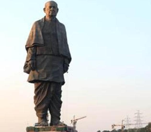 A view of the memorial to the ‘Iron Man of India’ Sardar Vallabhai Patel which was inaugurated by Prime Minister Narendra Modi.(HT/Photo)