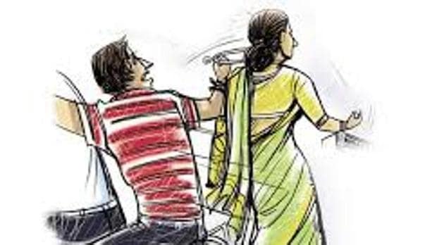 The incident, which was captured on CCTV camera, has left the senior citizen with a bruised hand. (HT File) The incident, which was captured on CCTV camera, has left the senior citizen with a bruised hand. (HT File)