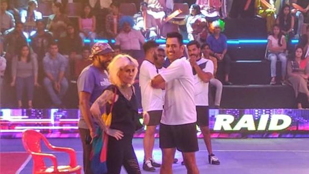 MS Dhoni shoots for a Pro Kabaddi League promotional video. (Rhiti Sports) MS Dhoni shoots for a Pro Kabaddi League promotional video. (Rhiti Sports)