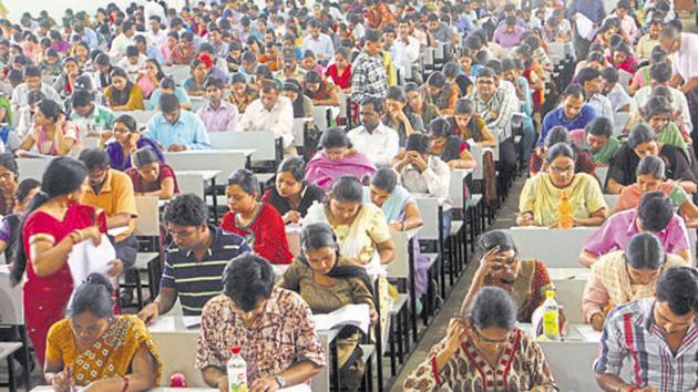 UGC NET exam 2018 will be conducted by National testing agency (NTA) between December 18 and 22.(HT File Photo)