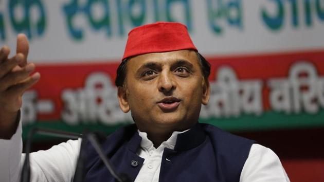 SP president Akhilesh Yadav went lyrical Wednesday to slam the Adityanath government for renaming Uttar Pradesh cities, saying the developmental works in the state have come to a halt due to it. (AP File Photo) SP president Akhilesh Yadav went lyrical Wednesday to slam the Adityanath government for renaming Uttar Pradesh cities, saying the developmental works in the state have come to a halt due to it. (AP File Photo)