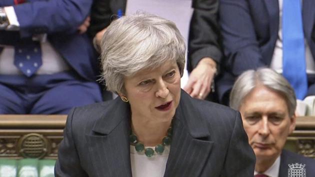A defiant May insisted Brexit meant making “the right choices, not the easy ones” and urged lawmakers to support the deal “in the national interest.”(AP)
