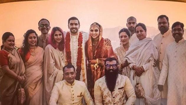 This picture from Deepika Padukone and Ranveer Singh’s wedding was shared by stylist Nitasha Gaurav.