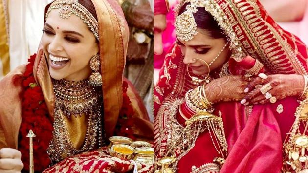 Deepika Ranveer Wedding: How did Deepika Paukone’s Sabyasachi saree at her Konkani wedding with Ranveer Singh compare to her red bridal lehenga at the Sindhi wedding ceremony?