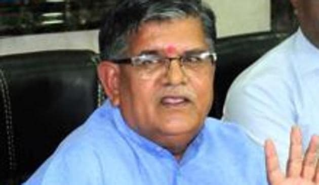 Rajasthan home minister Gulab Chand Kataria is contesting the state assembly elections from Udaipur seat.(HT File)